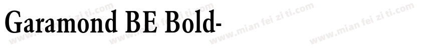 Garamond BE Bold字体转换